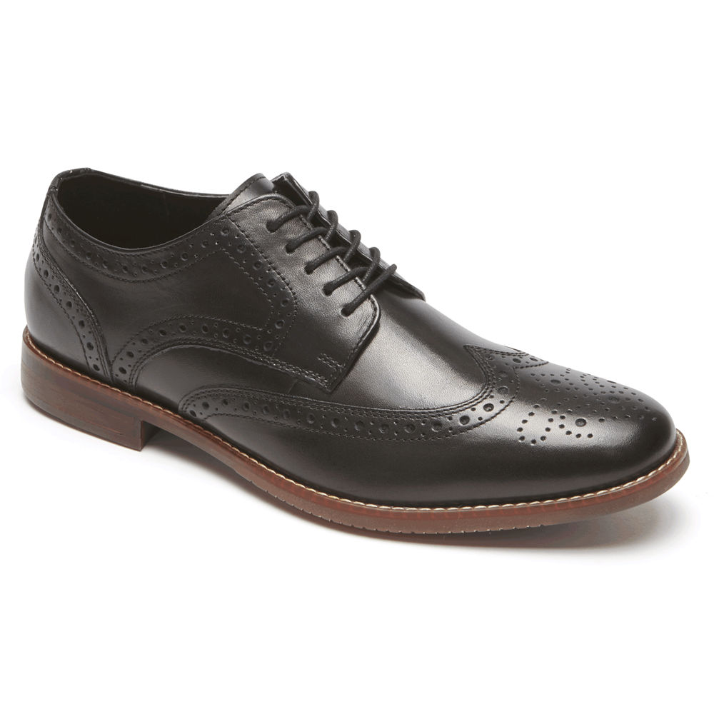 Rockport Lace Up For Mens Black - Style Purpose Wingtip - HJ4562918